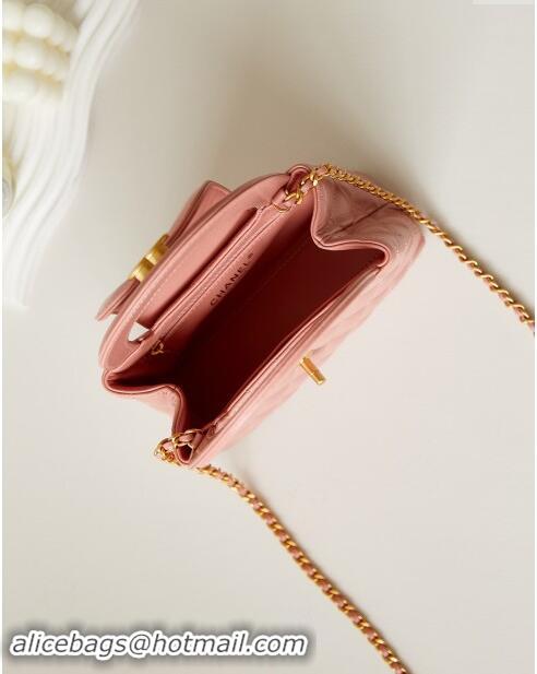 Popular Style Chanel Shiny Calfskin Mini Shopping Bag AS4416 Pink 2024