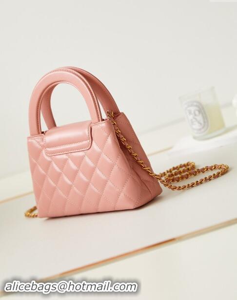 Popular Style Chanel Shiny Calfskin Mini Shopping Bag AS4416 Pink 2024