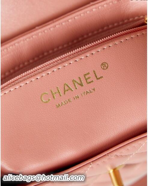 Popular Style Chanel Shiny Calfskin Mini Shopping Bag AS4416 Pink 2024