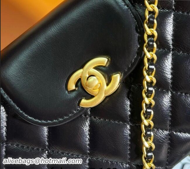 Well Crafted Chanel Shiny Calfskin Mini Shopping Bag AS4416 Black 2024