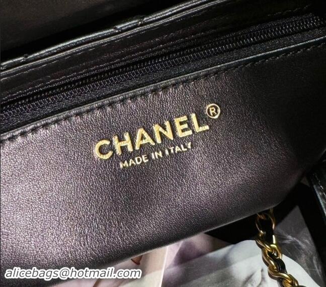 Well Crafted Chanel Shiny Calfskin Mini Shopping Bag AS4416 Black 2024