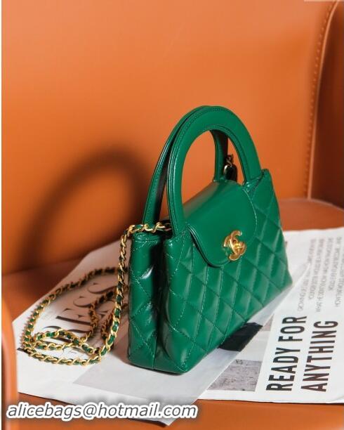 Top Design Chanel Mini Shopping Bag in Shiny Calfskin AS4416 Green 2024