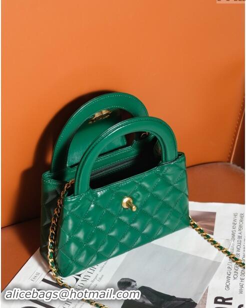 Top Design Chanel Mini Shopping Bag in Shiny Calfskin AS4416 Green 2024