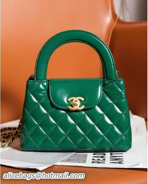 Top Design Chanel Mini Shopping Bag in Shiny Calfskin AS4416 Green 2024