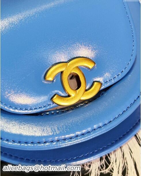 Best Price Chanel Shiny Calfskin Mini Shopping Bag AS4416 Electric Blue 2024