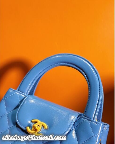 Best Price Chanel Shiny Calfskin Mini Shopping Bag AS4416 Electric Blue 2024