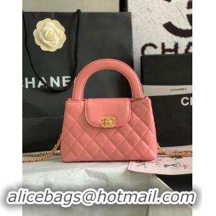 Market Sells Chanel Shiny Calfskin Mini Shopping Bag AS4416 Pink 2024