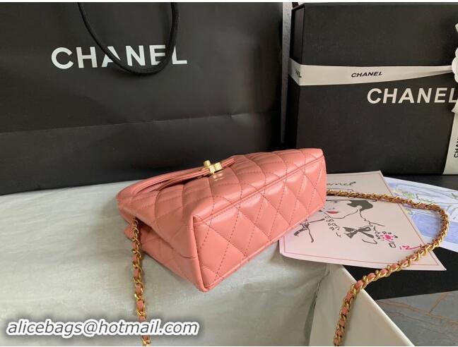 Market Sells Chanel Shiny Calfskin Mini Shopping Bag AS4416 Pink 2024