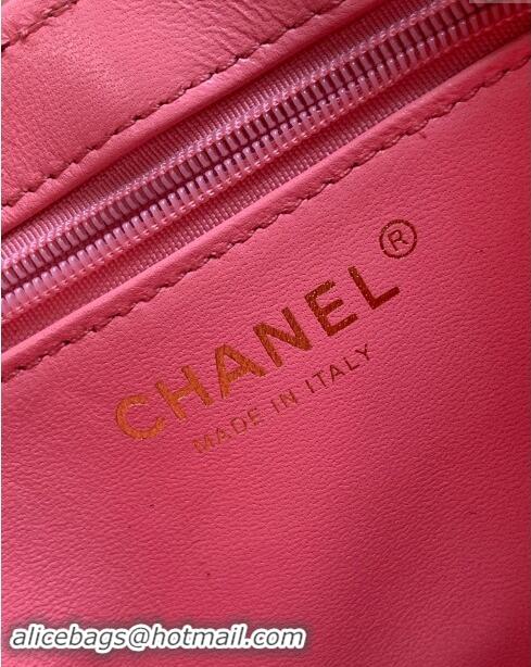 Market Sells Chanel Shiny Calfskin Mini Shopping Bag AS4416 Pink 2024