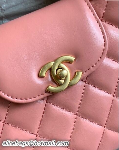 Market Sells Chanel Shiny Calfskin Mini Shopping Bag AS4416 Pink 2024