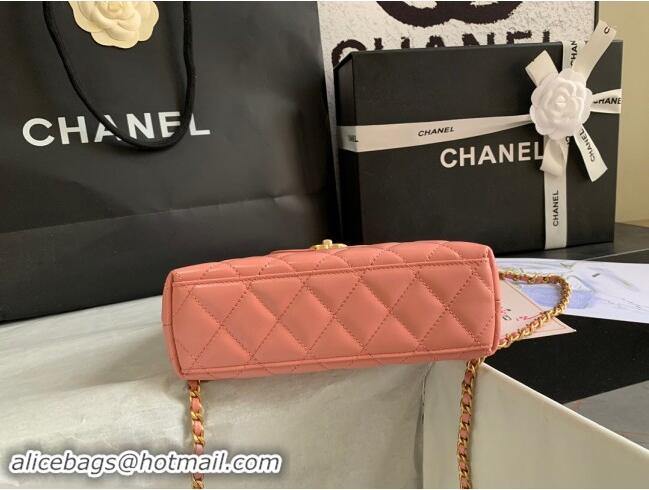 Market Sells Chanel Shiny Calfskin Mini Shopping Bag AS4416 Pink 2024