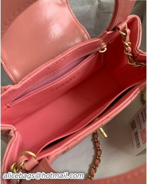 Market Sells Chanel Shiny Calfskin Mini Shopping Bag AS4416 Pink 2024