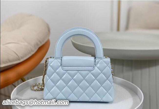 Market Sells Chanel Shiny Calfskin Mini Shopping Bag AS4416 Blue 2024