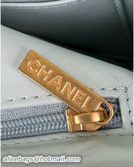 New Product Chanel Shiny Calfskin Mini Shopping Bag AS4416 Cream White 2024