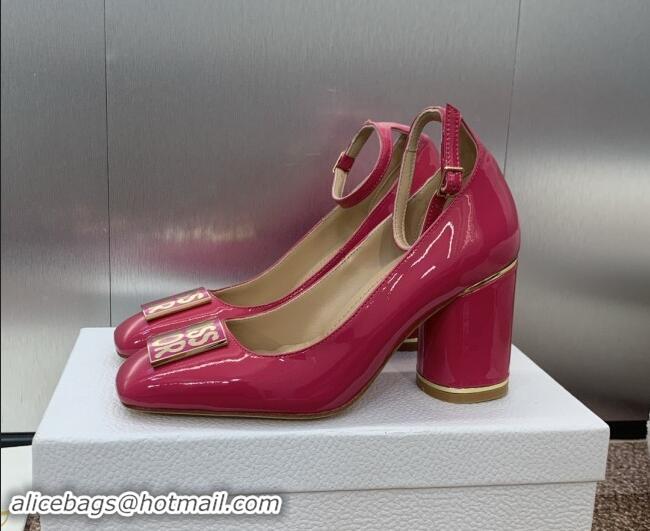 Grade Quality Dior Miss Dior Pump 8.5cm Heel in Rosy Patent Calfskin 092901