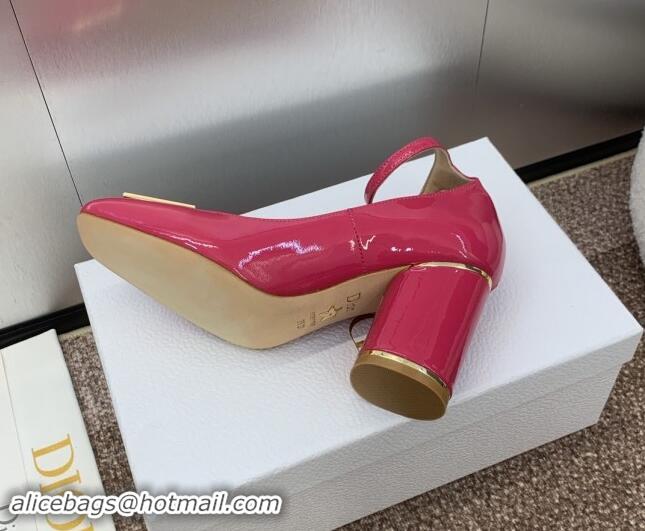 Grade Quality Dior Miss Dior Pump 8.5cm Heel in Rosy Patent Calfskin 092901