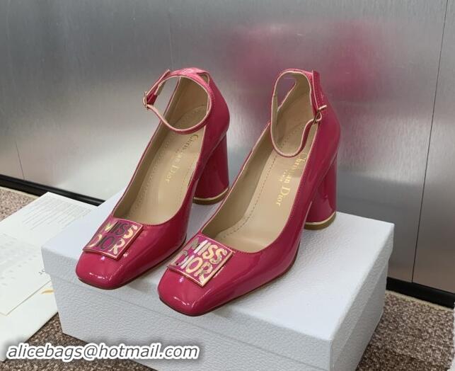 Grade Quality Dior Miss Dior Pump 8.5cm Heel in Rosy Patent Calfskin 092901