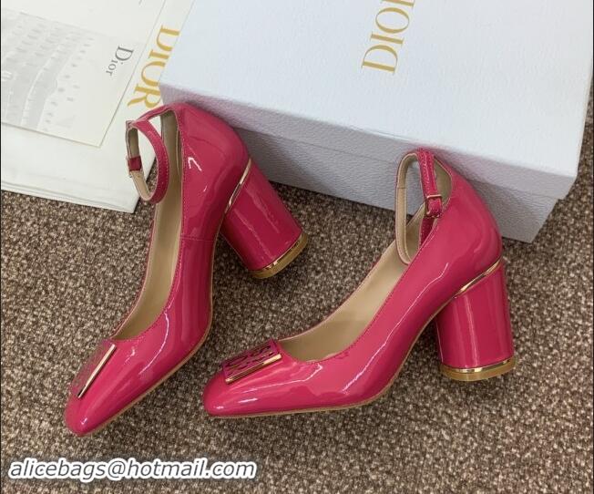 Grade Quality Dior Miss Dior Pump 8.5cm Heel in Rosy Patent Calfskin 092901