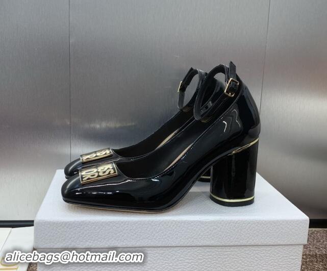 Luxurious Dior Miss Dior Pump 8.5cm Heel in Black Patent Calfskin 092903