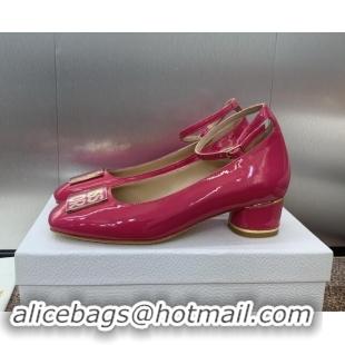 Best Price Dior Miss Dior Pump 3.5cm Heel in Rosy Patent Calfskin 092904