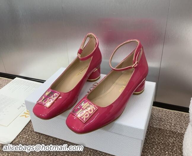 Best Price Dior Miss Dior Pump 3.5cm Heel in Rosy Patent Calfskin 092904