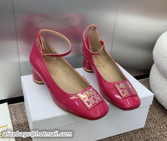 Best Price Dior Miss Dior Pump 3.5cm Heel in Rosy Patent Calfskin 092904