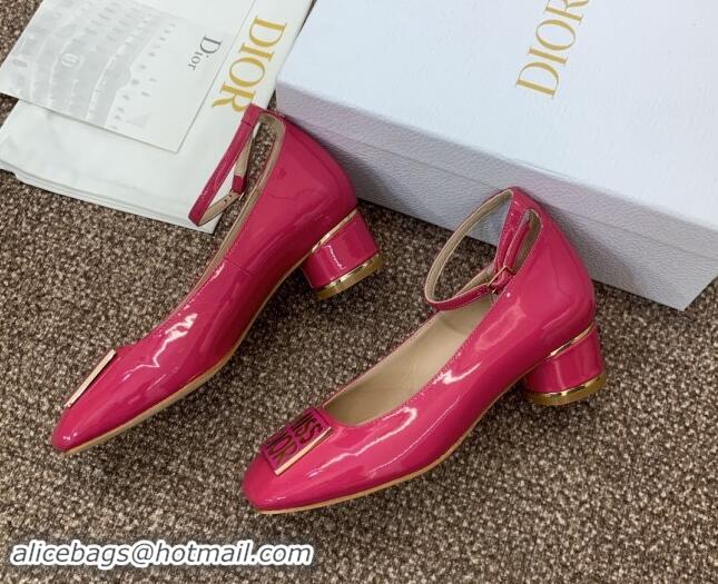 Best Price Dior Miss Dior Pump 3.5cm Heel in Rosy Patent Calfskin 092904