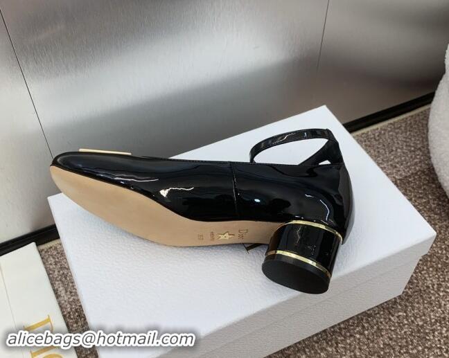 Purchase Dior Miss Dior Pump 3.5cm Heel in Black Patent Calfskin 092906