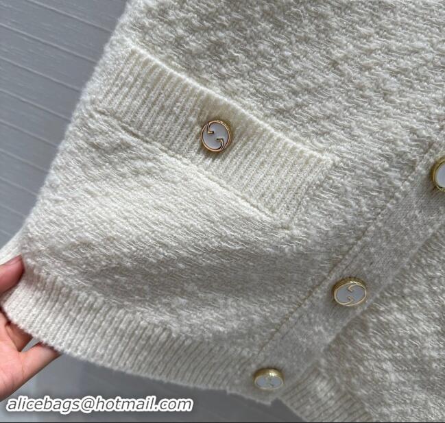 Best Price Gucci Wool Cardigan G83001 Beige 2024