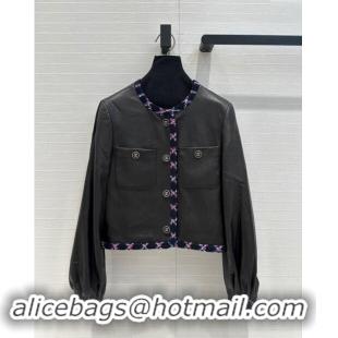 New Product Chanel Sheepskin Jacket CH82205 Black 2024