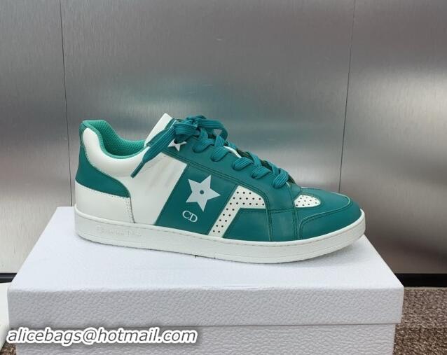 Duplicate Dior Star Sneaker in Calfskin White/Green 092920