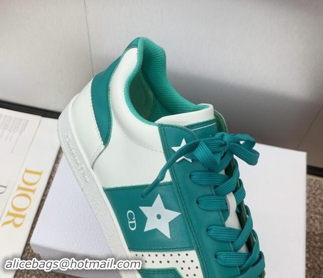 Duplicate Dior Star Sneaker in Calfskin White/Green 092920