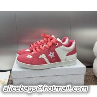 Unique Style Dior Star Sneaker in Calfskin White/Pink 092921