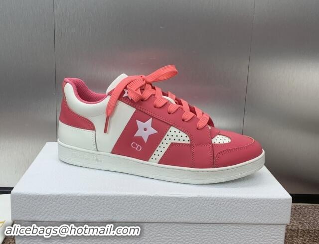 Unique Style Dior Star Sneaker in Calfskin White/Pink 092921