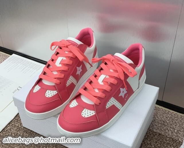 Unique Style Dior Star Sneaker in Calfskin White/Pink 092921