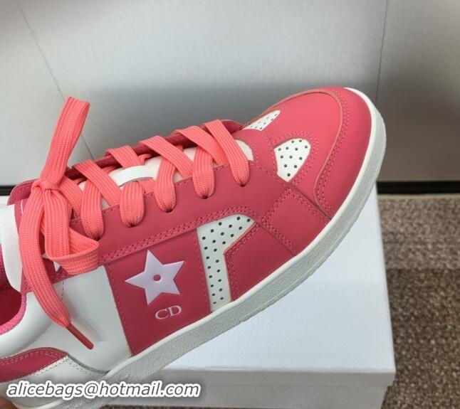 Unique Style Dior Star Sneaker in Calfskin White/Pink 092921