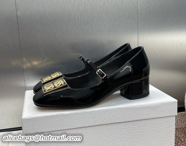 Popular Style Dior Miss Dior Mary Janes Pumps 3.5cm in Patent Leather Black 930004