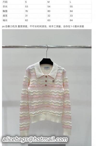 Top Grade Chanel Cashmere Sweater CH82207 Pink 2024