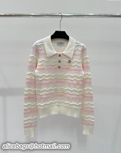 Top Grade Chanel Cashmere Sweater CH82207 Pink 2024