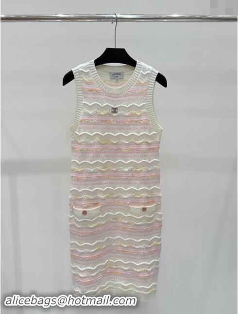 Luxurious Chanel Cashmere Dress CH82208 Pink 2024