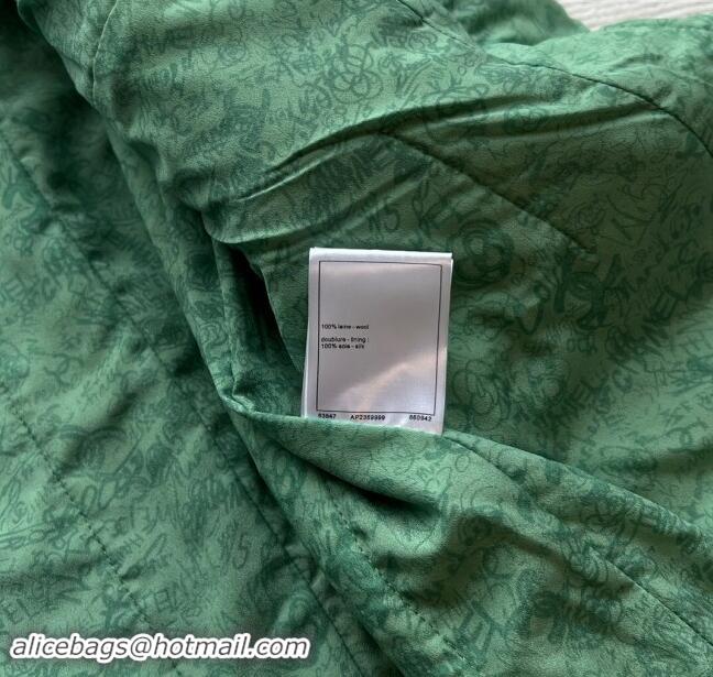 Buy Discount Chanel Tweed Jacket CH83005 Green 2024