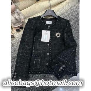 Fashion Discount Chanel Tweed Jacket M91102 Black 2024