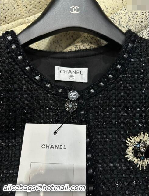 Fashion Discount Chanel Tweed Jacket M91102 Black 2024