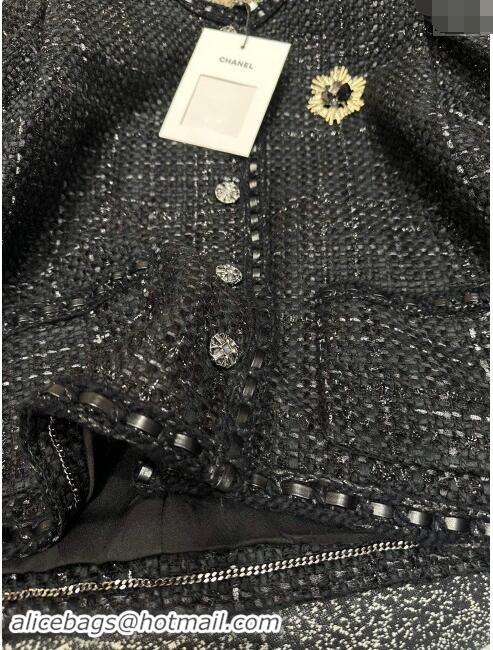 Fashion Discount Chanel Tweed Jacket M91102 Black 2024