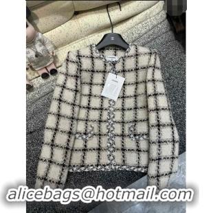 Fashion Discount Chanel Tweed Jacket M91105 White 2024