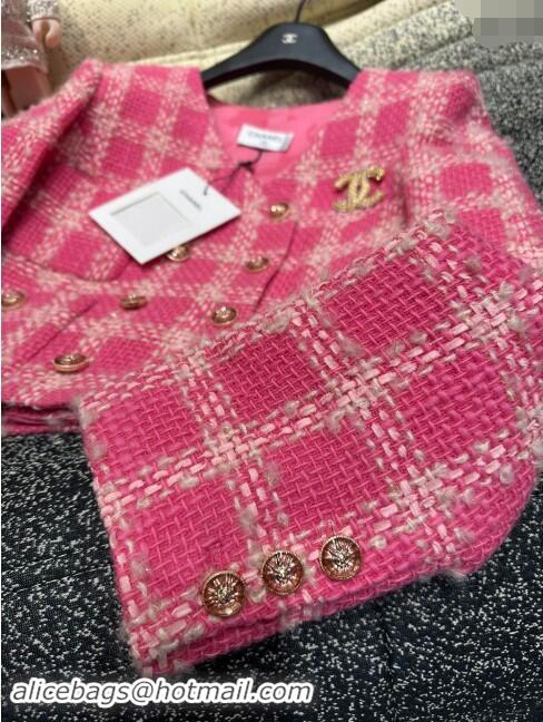 ​Famous Brand Chanel Tweed Jacket M91106 Pink 2024