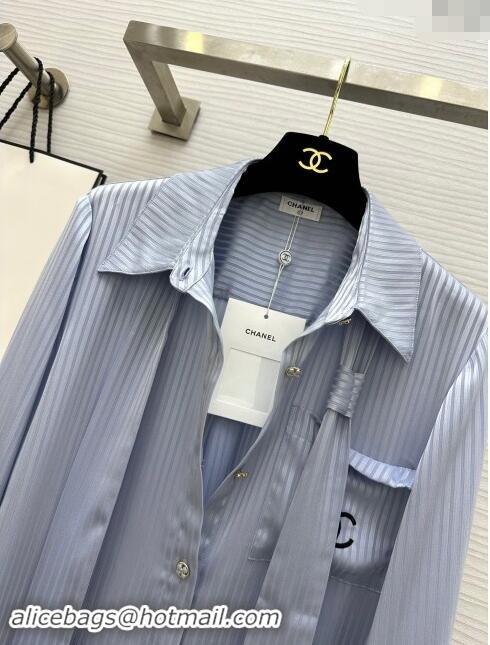 Pretty Style Chanel Shirt CH91008 Blue 2024