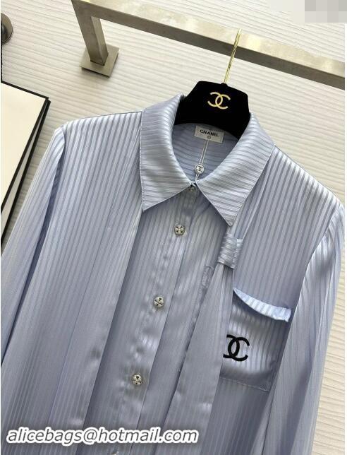 Pretty Style Chanel Shirt CH91008 Blue 2024