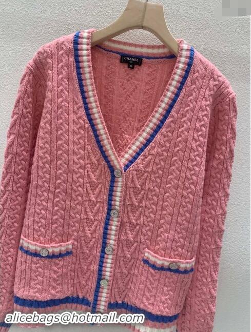 Low Cost Chanel Wool Cardigan CH91110 Pink 2024