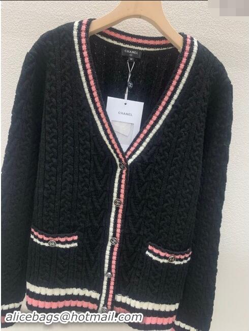 Buy Inexpensive Chanel Wool Cardigan CH91111 Black 2024